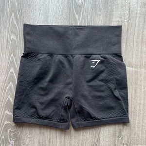 Gymshark Black Vital Seamless Shorts, Small